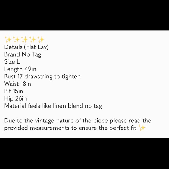 Vintage Vneck Cream Linen Flowy Dress with Floral Embroidered Pockets - Picture 7 of 7